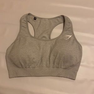 Gymshark vital seamless sports bra light grey marl